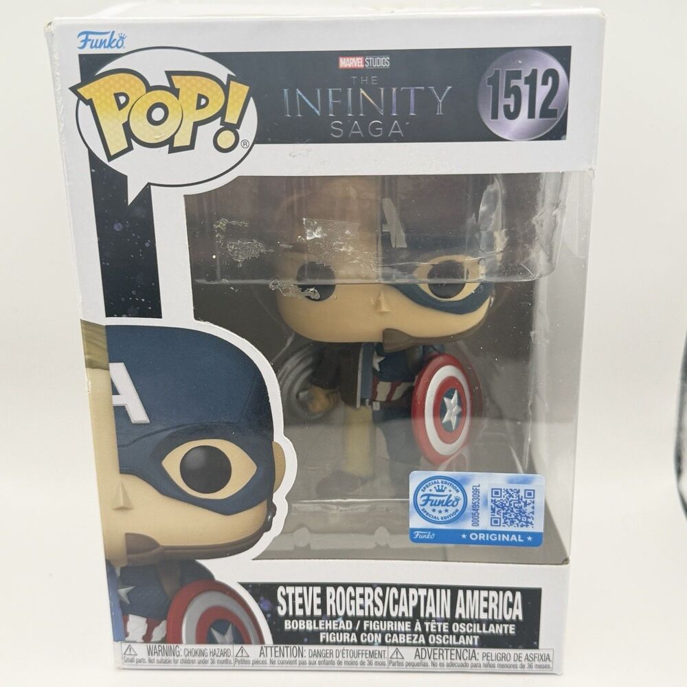 Funko Pop Marvel Steve Rogers Captain America #1512 Infinity Saga Box Damage